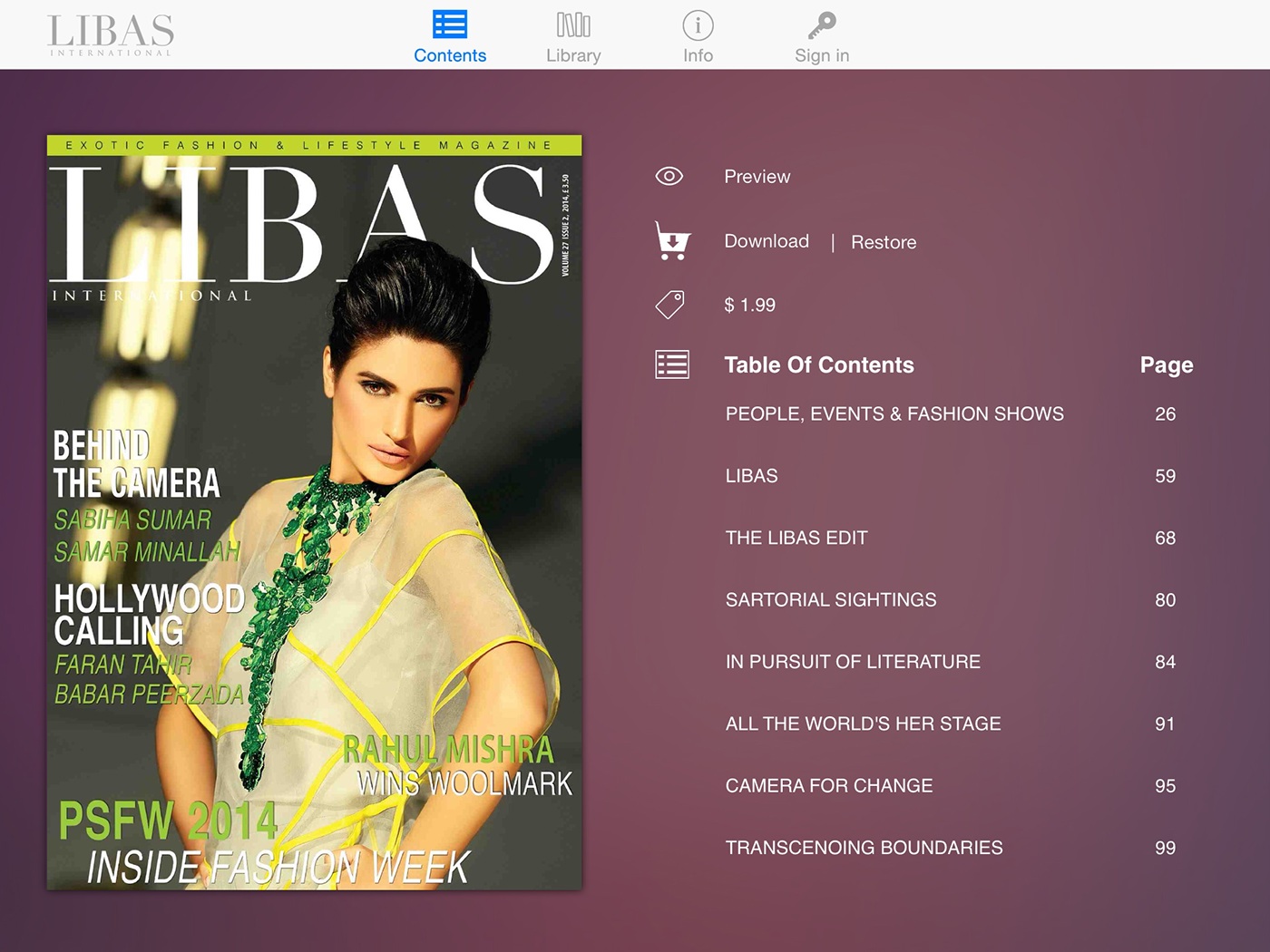 Libas International Libas Magazine App digital design UI/UX Design