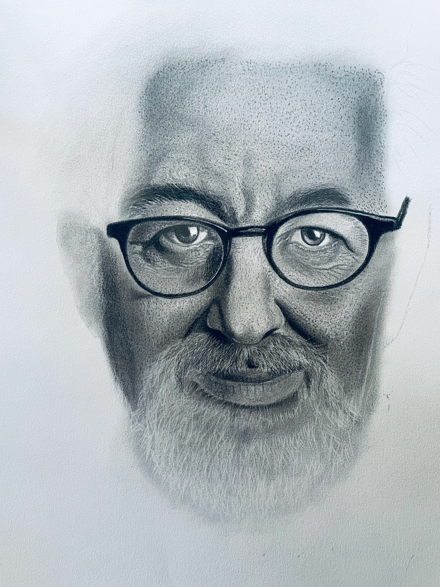 dessin portrait Spielberg artwork pencil charcoal