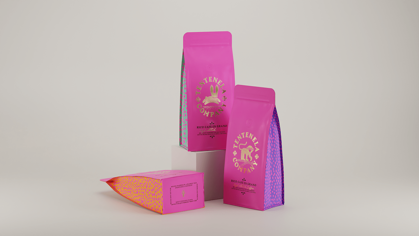 alebrije blend brand identity Coffee gourmet logos mexico Packaging pink premium