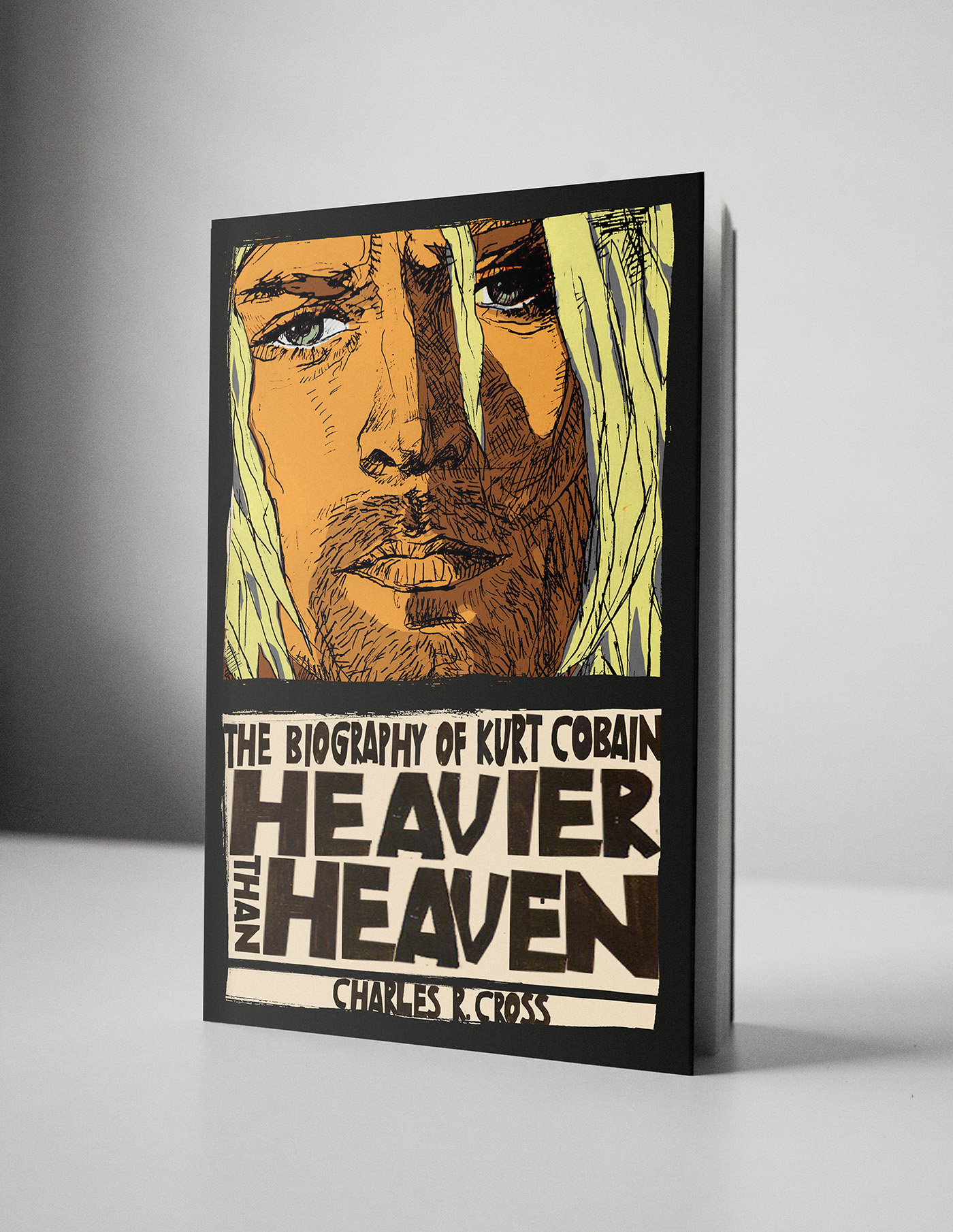 Alternative book cover concepts for Kurt Cobain's biography 'Heavier Than Heaven', by Shann Larsson 