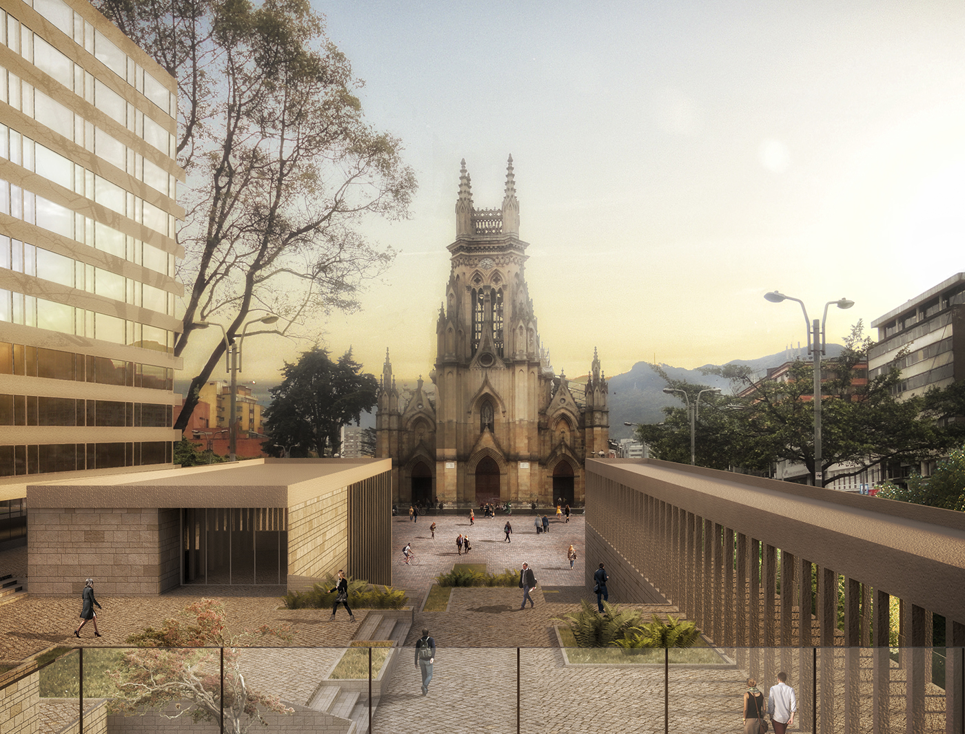 Lourdes Urban Axes pedestrian passages bogota colombia architecture urbanism   design