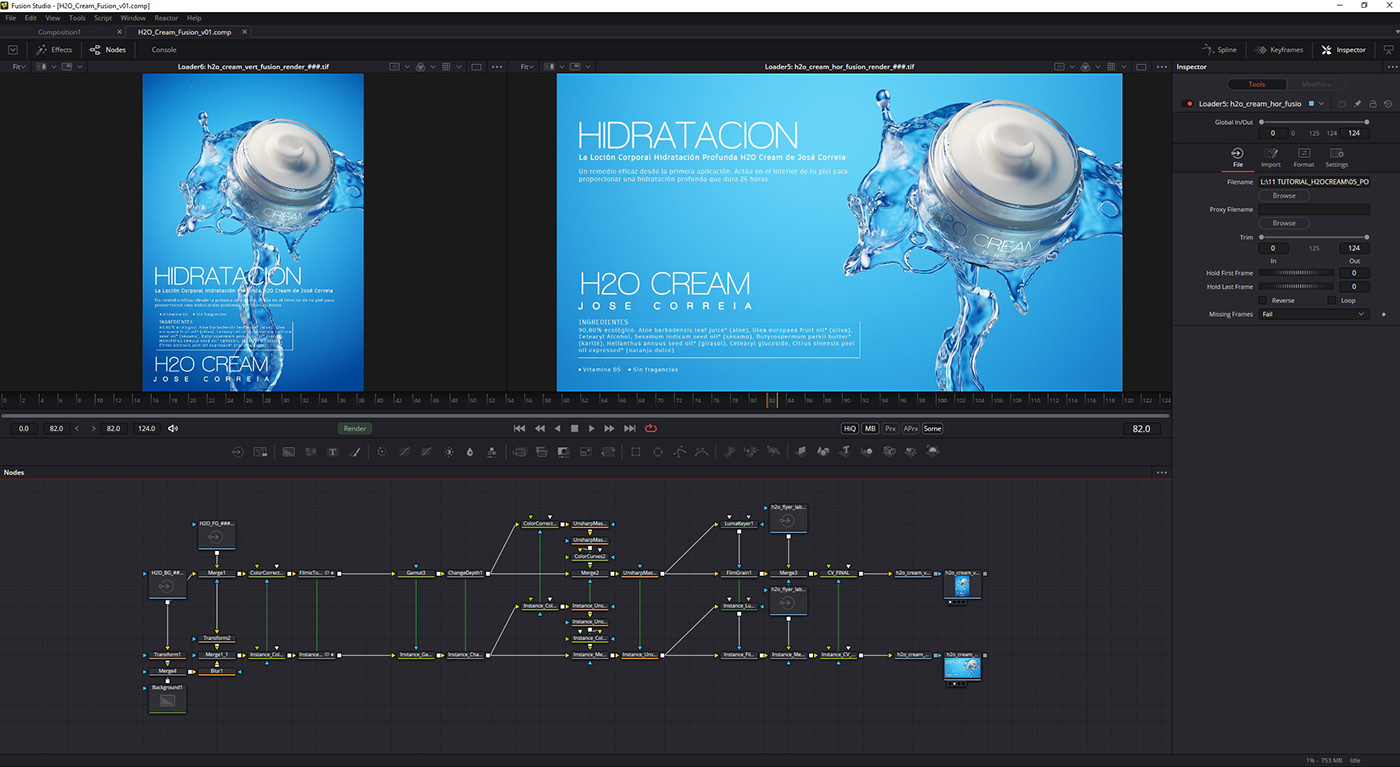 blender productrender 3D animation  motion graphics  BlackMagic Fusion realflow