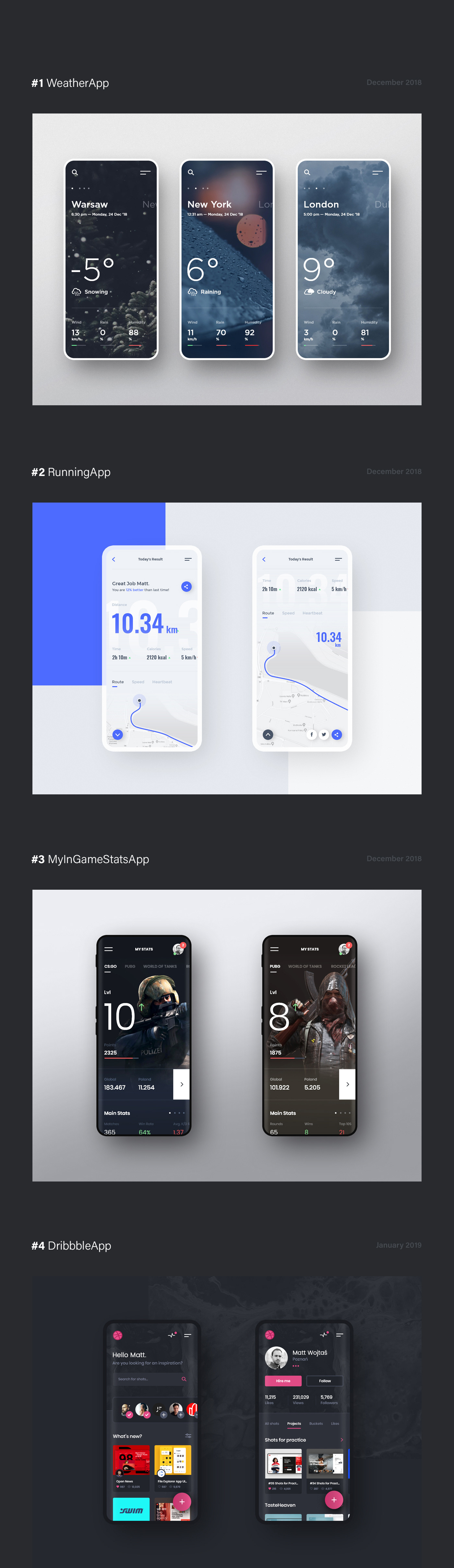 mobile dribbble inspiration concept application iphone phone android ios Collection