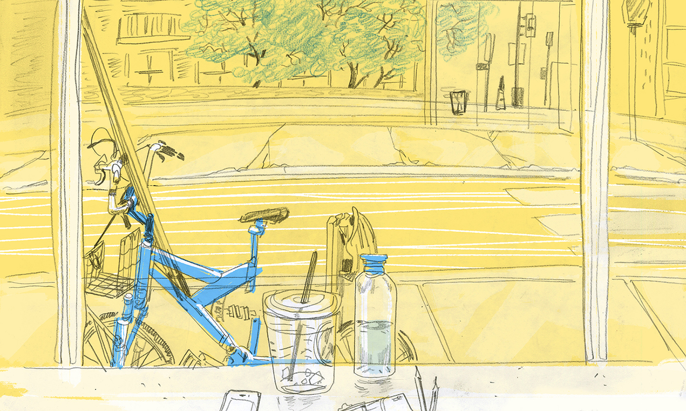 nyc newyork location drawing doodle cafe Spots restaurant place colors hand drawing