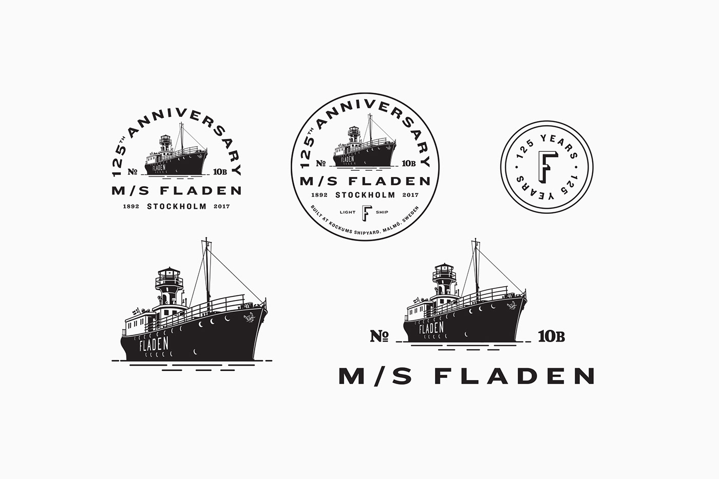 branding  identity lightship logo nordic ship Stockholm Sweden vessel
