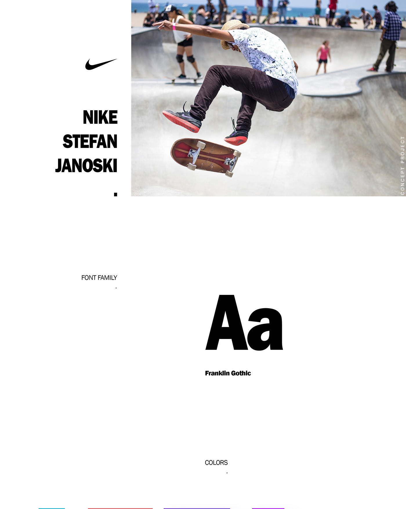Web Interface UI ux Website Nike UI/UX landing skateboard branding 
