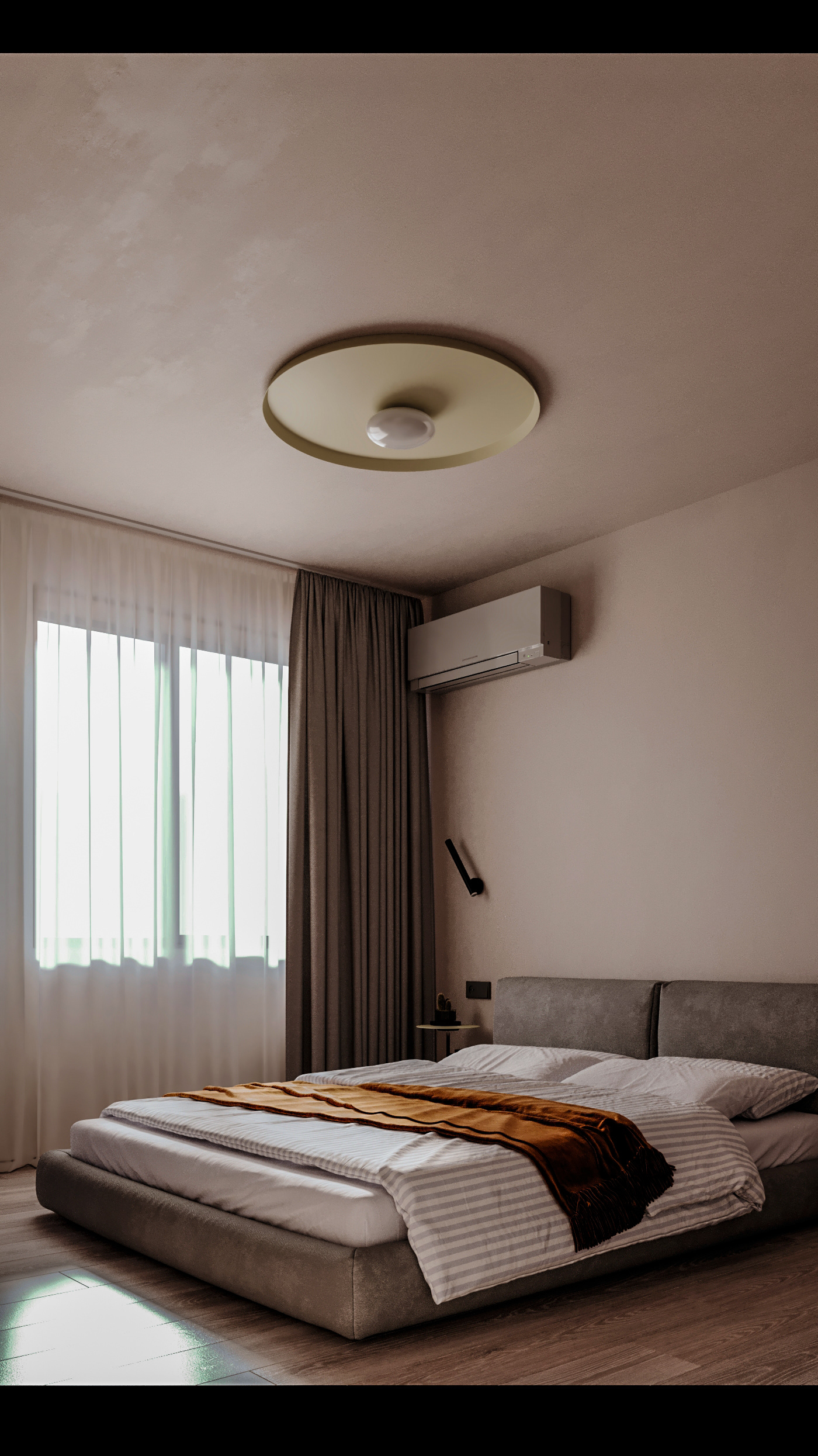 flat design flat vibia visualization Render 3ds max corona bedroom bathroom Interior