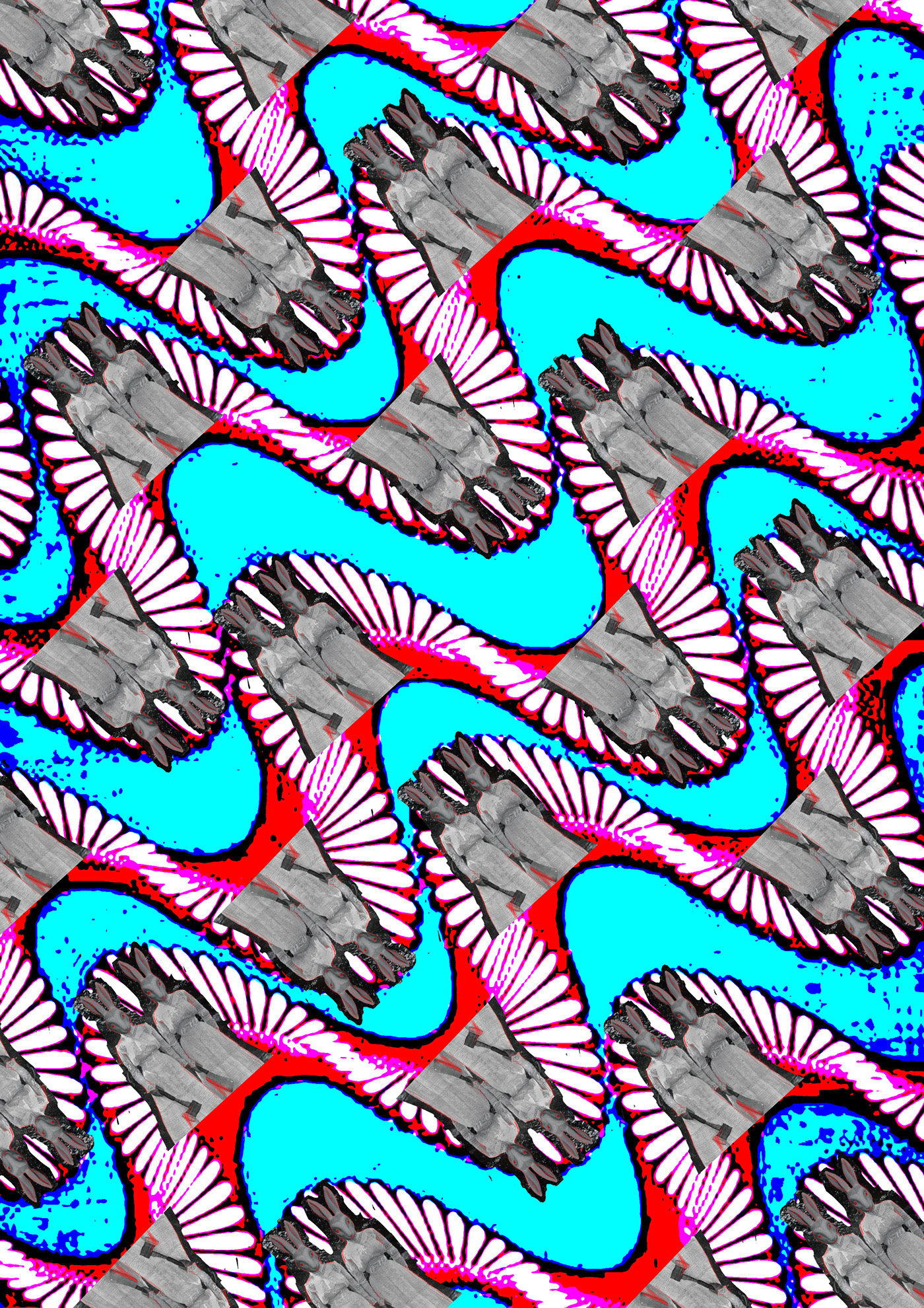 art collage digital Digital Art  digitalart digitalcollage digitalcollageart neon design pattern pattern design 