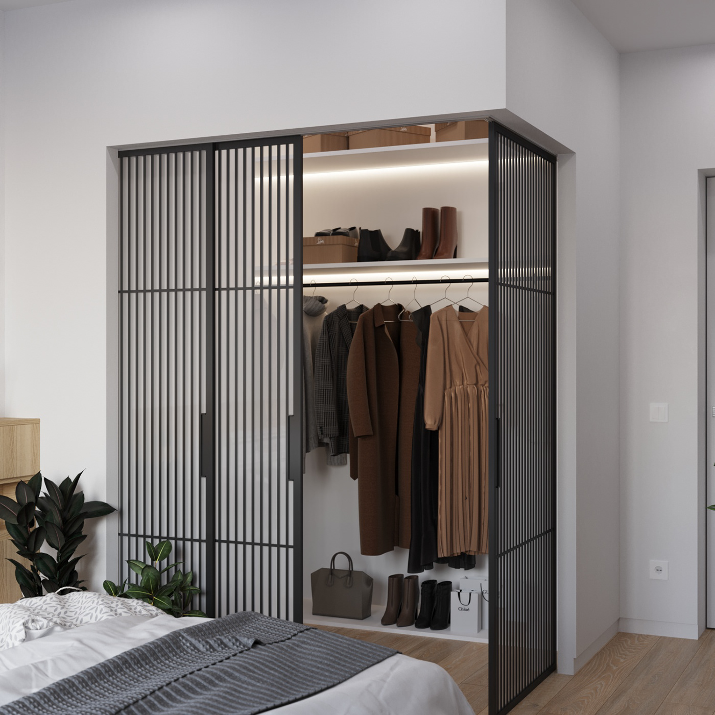 3ds max bedroom corona corona render  Interior interior design  Render visualization