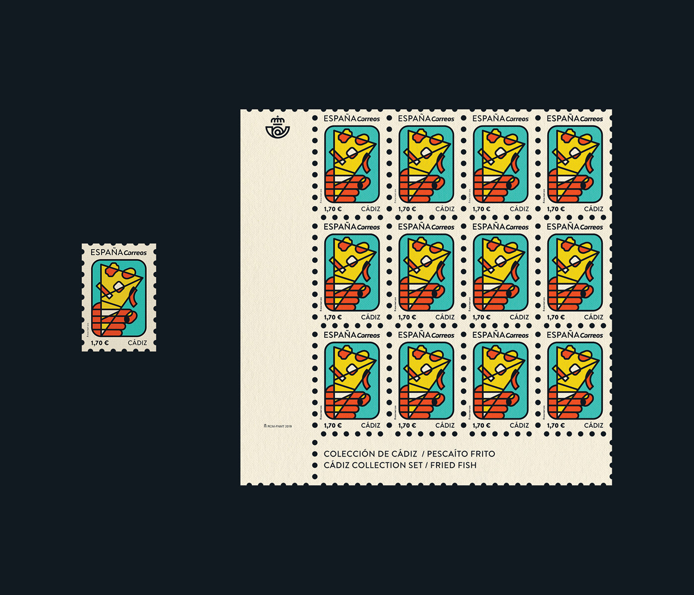bold cádiz geometric Icon landscapes minimal print spain stamps vector