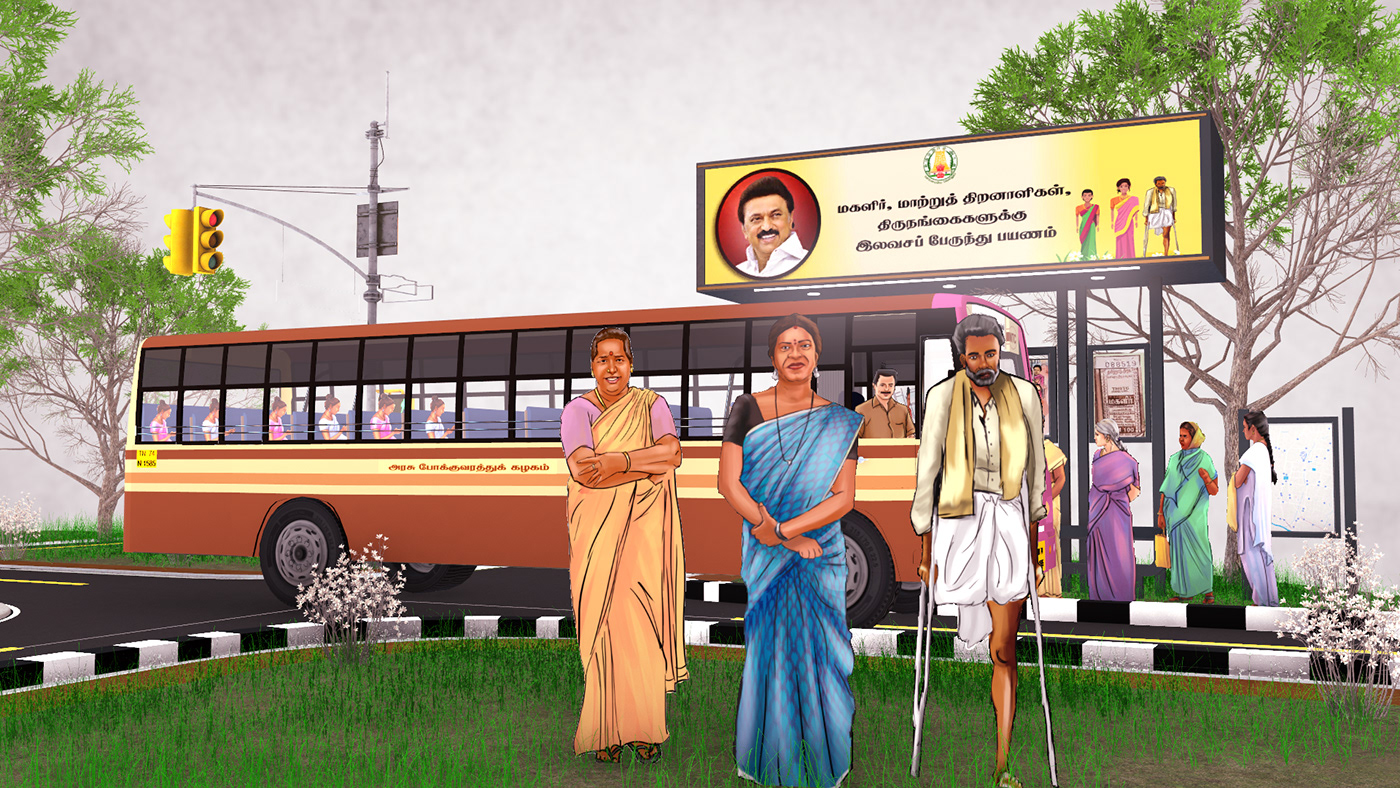 tamilnadu Government stalin Travel bus ticket free motion politics cm dmk
