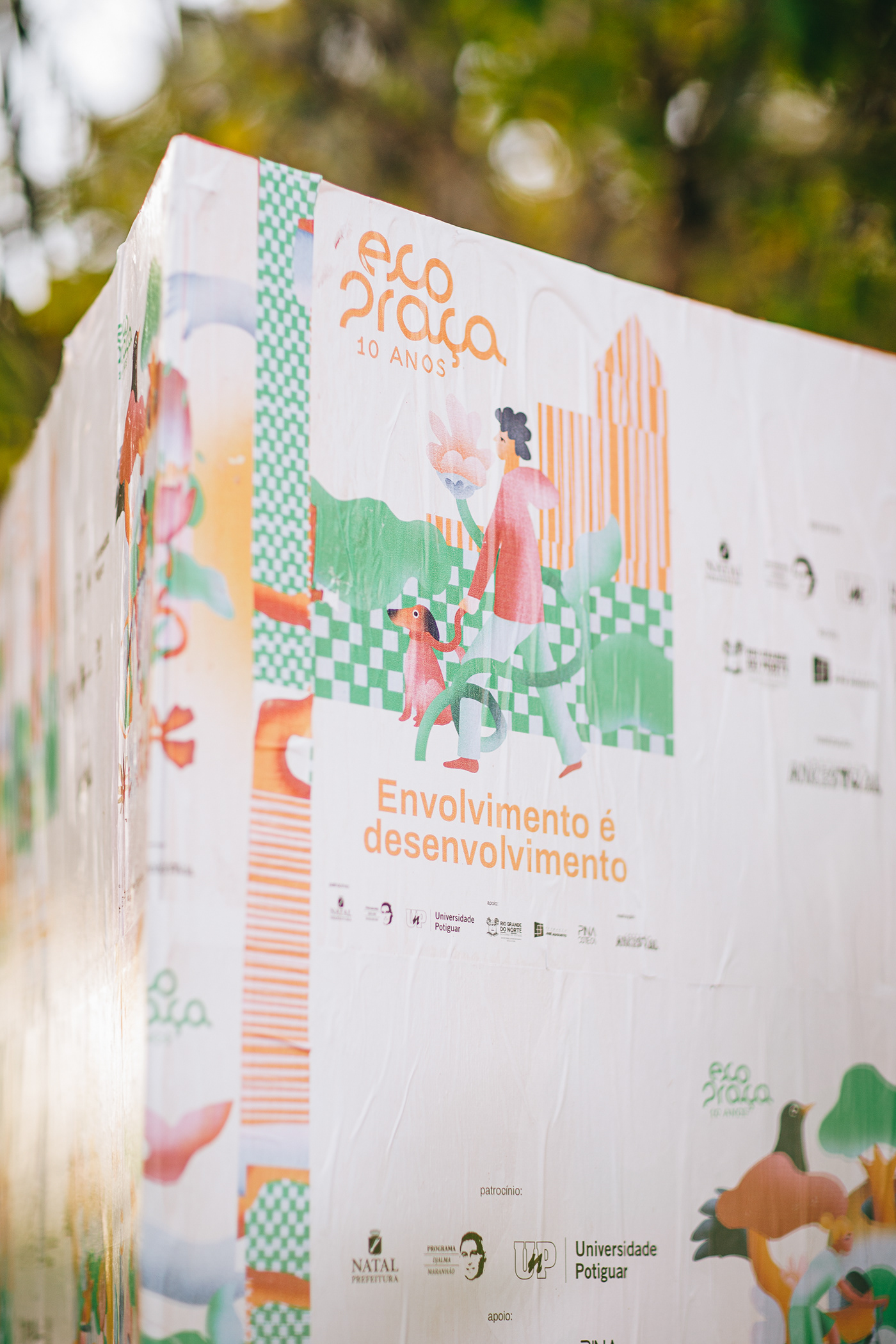 praça ILLUSTRATION  design green Sustainable festival kids plants eco square