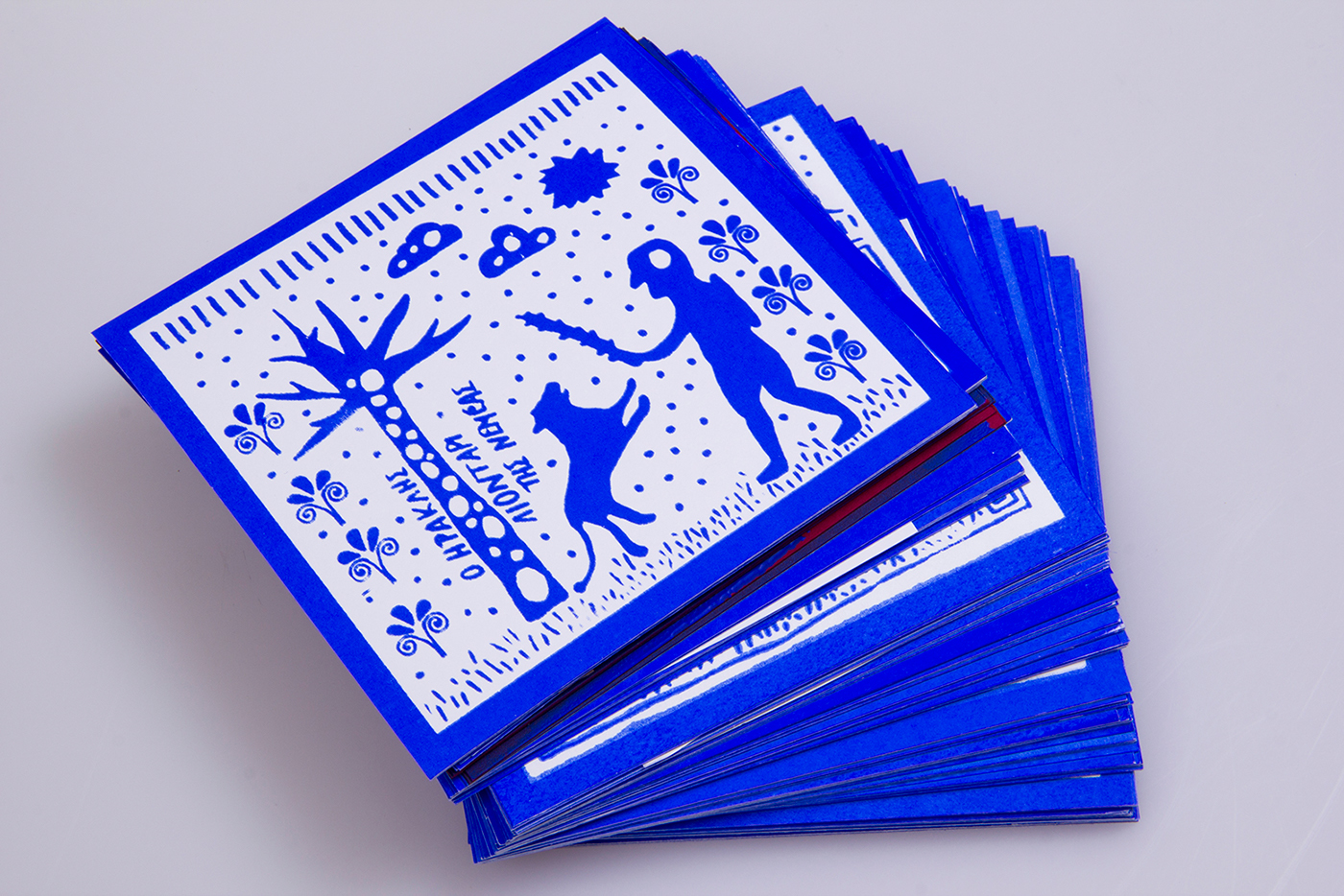 blue characters greek box silkscreen Playing Cards White package Character design illustrations edition screen printing animal Hero