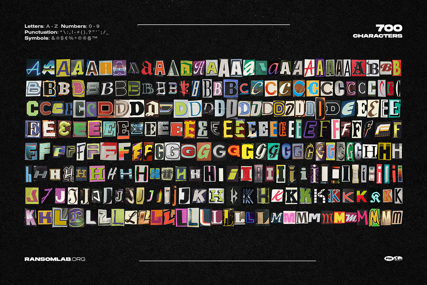 collage Poster Design photoshop plugin cut-out letters alphabet text retro design vintage ransom note