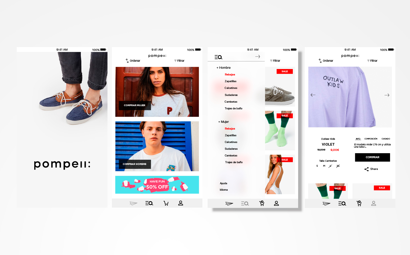 Technology brand app mobile device Experience clothes shoes design UI/UX