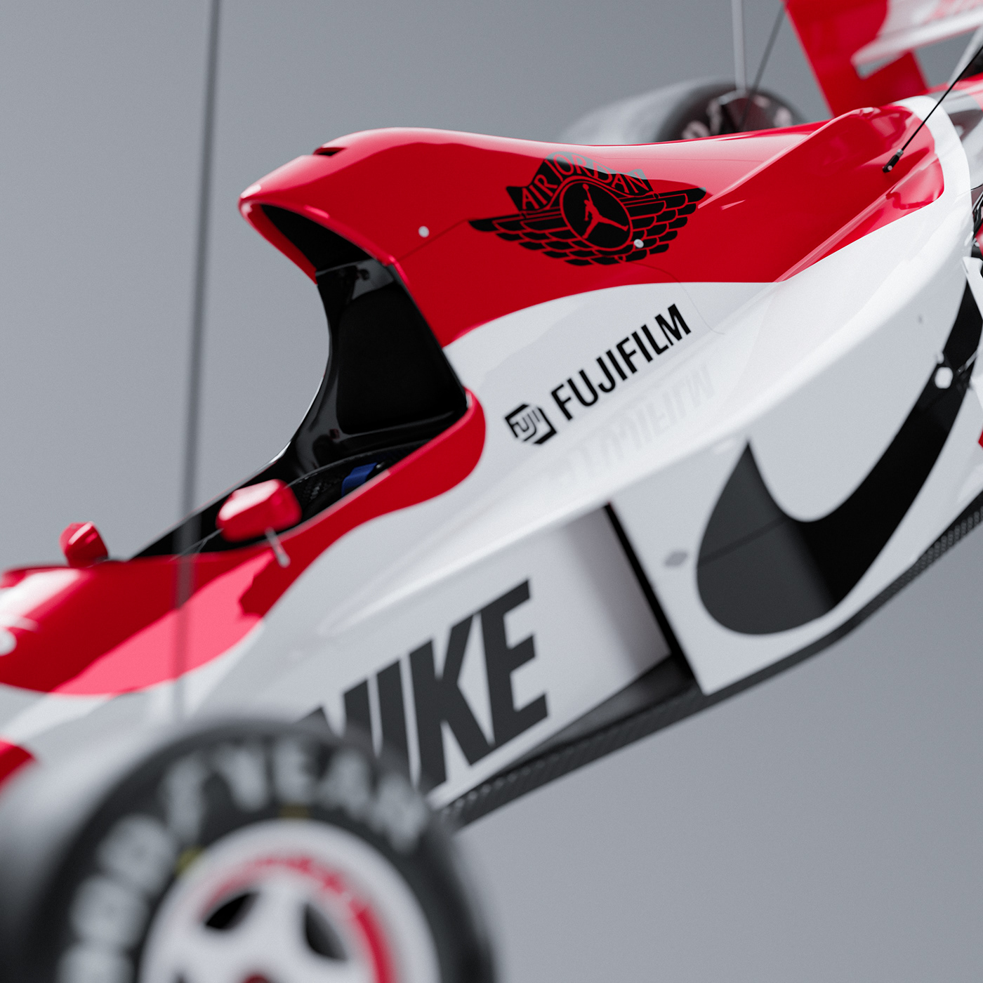 Formula1 jordan Livery LiveryDesign Motorsport FERRARI car automotive   3D Nike