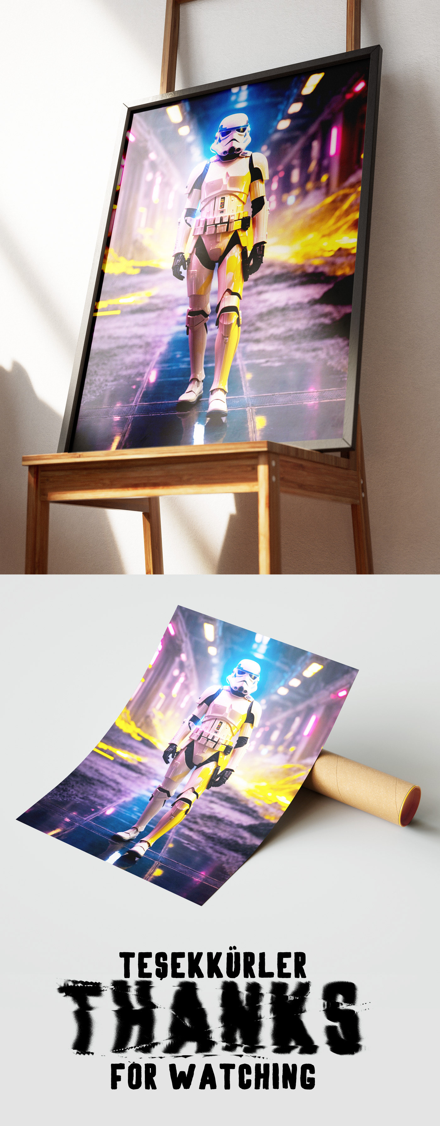 stormtrooper star wars Digital Art  poster c4d cinema4d Render 3D photoshop Graphic Designer