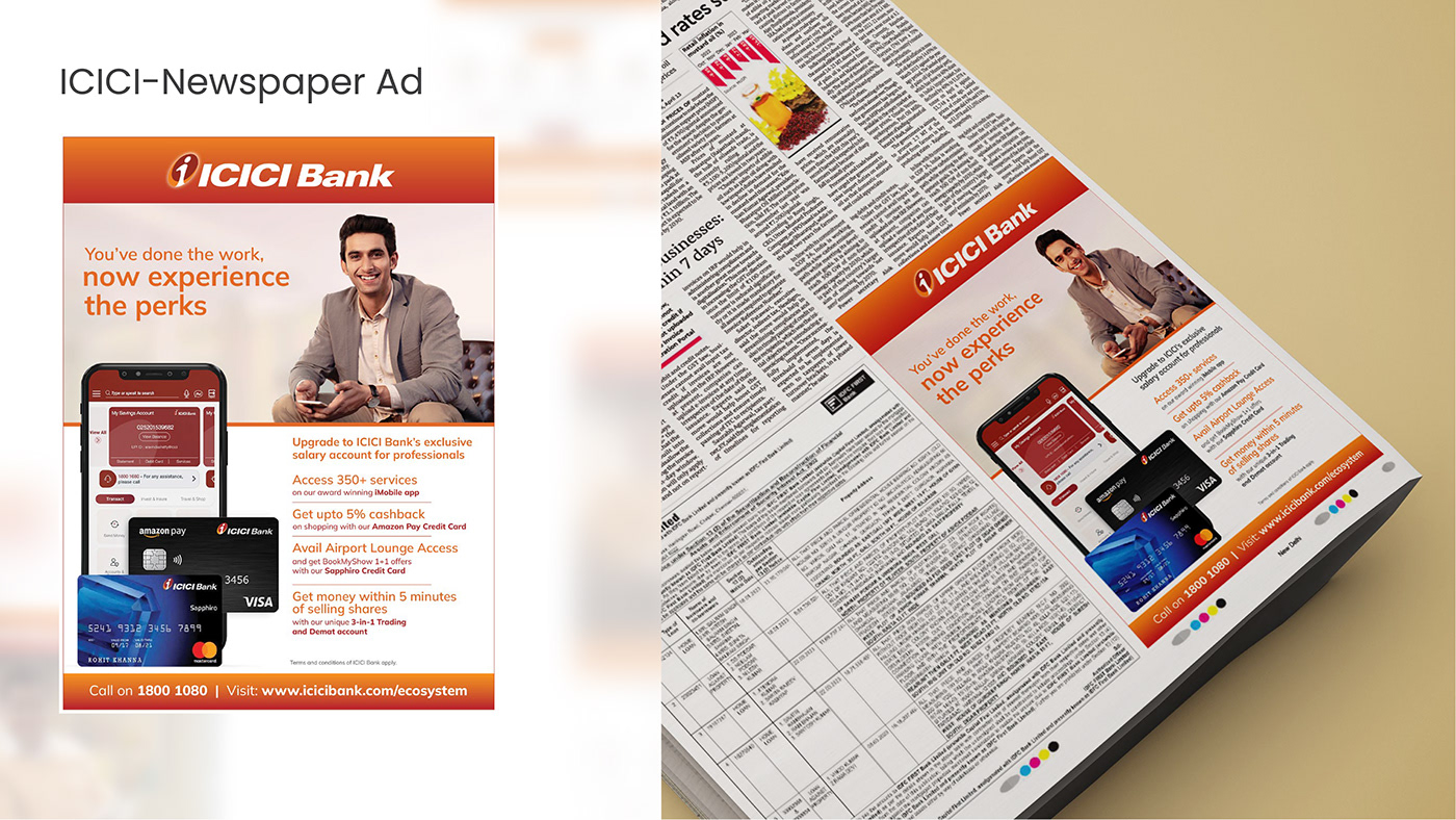 print design  copywriting  newspaper Web Banner Bank finance business brand identity