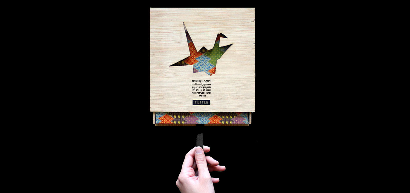 origami  kimono pattern japanese wood box laser cut flatbed minimal traditional