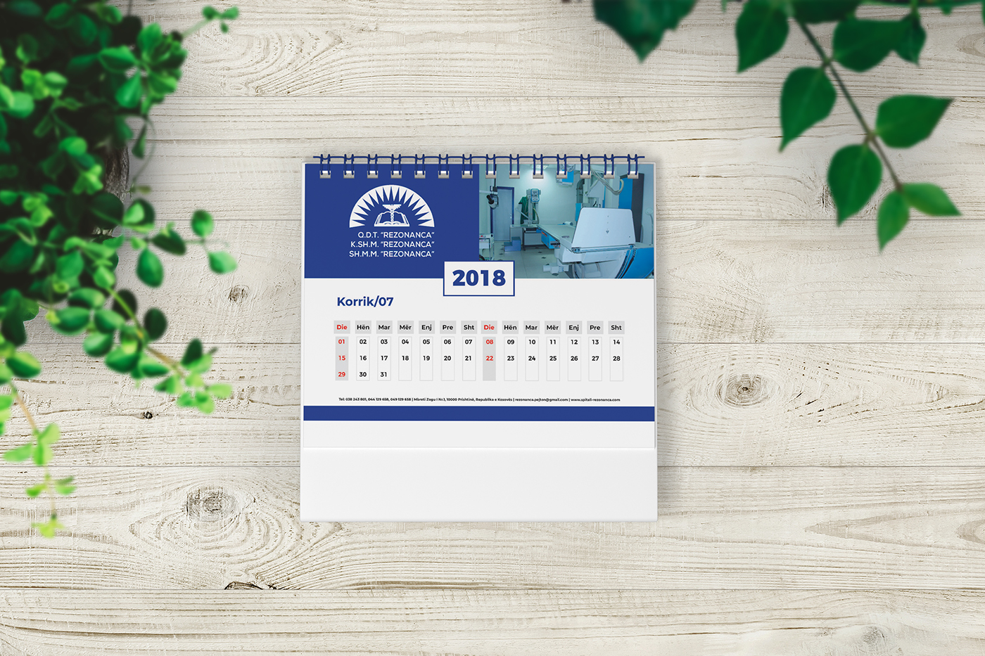 rezonanca desk calendar 2018 design print high Quality