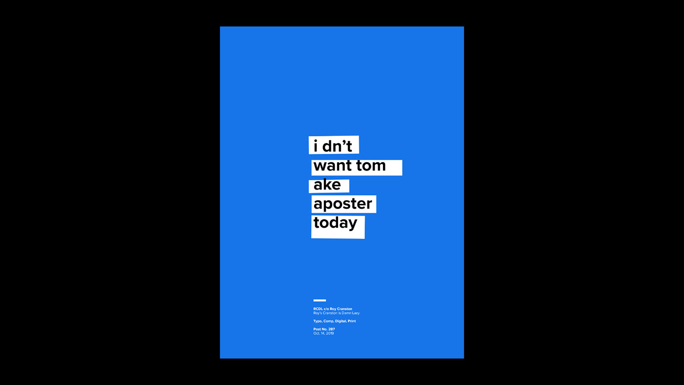 poster series everyday typography   Brutalism motion minimal abstract daily posters