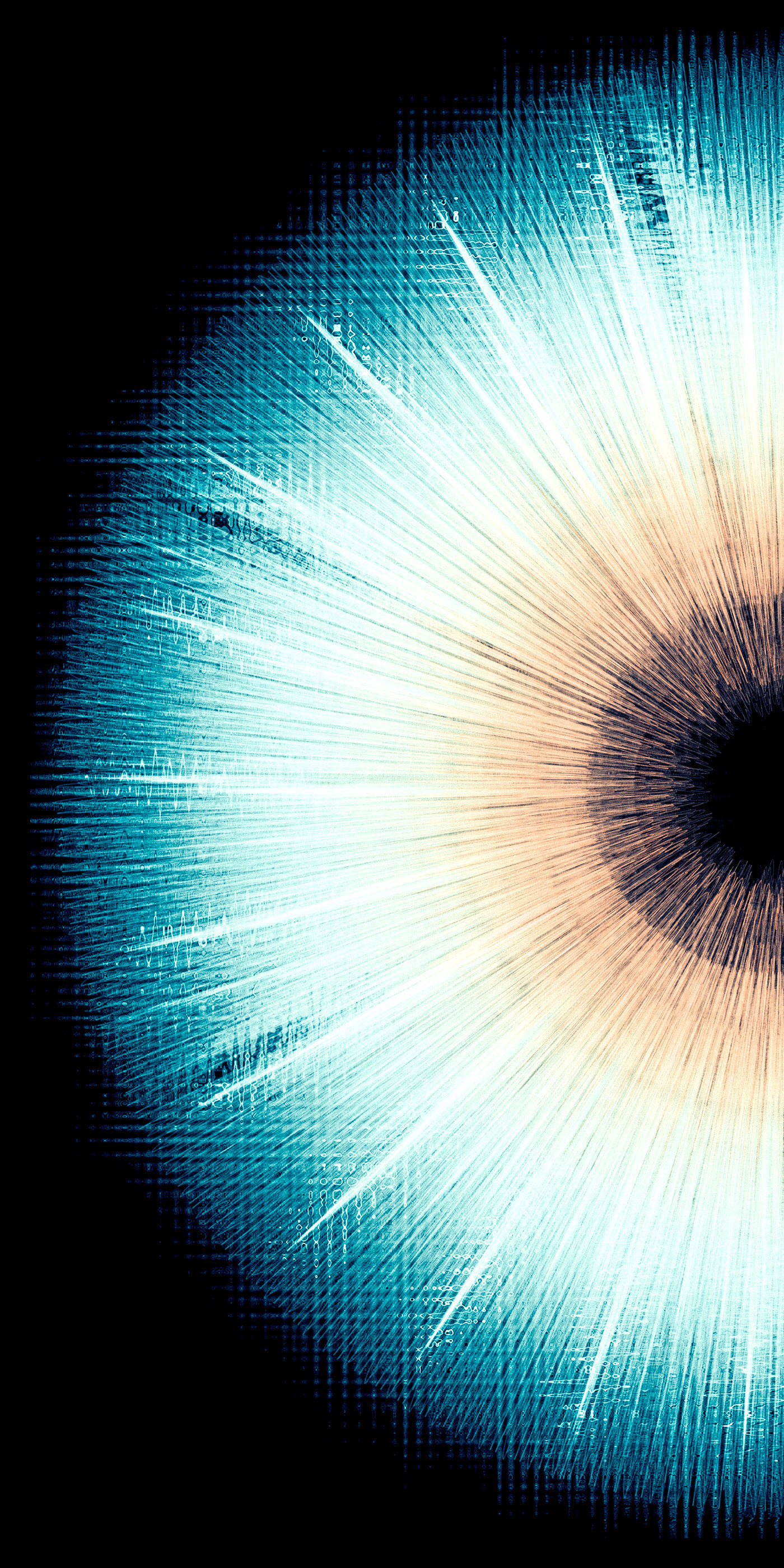 iris colours circles radial waves eyes