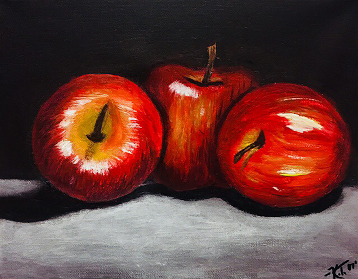 painting   still life apples