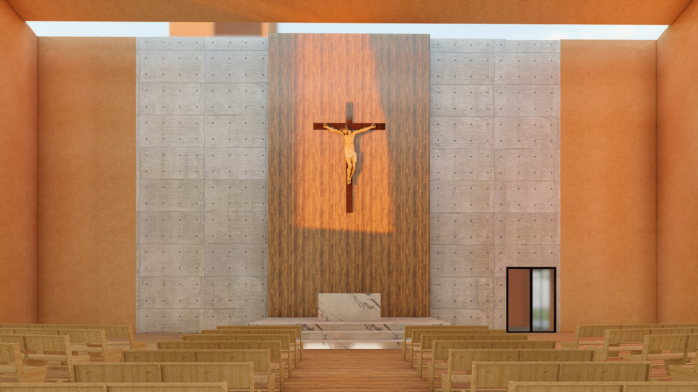 arquitectura religiosa arquitetcura diseño iterior Iglesia Modelos 3D parroquia Render