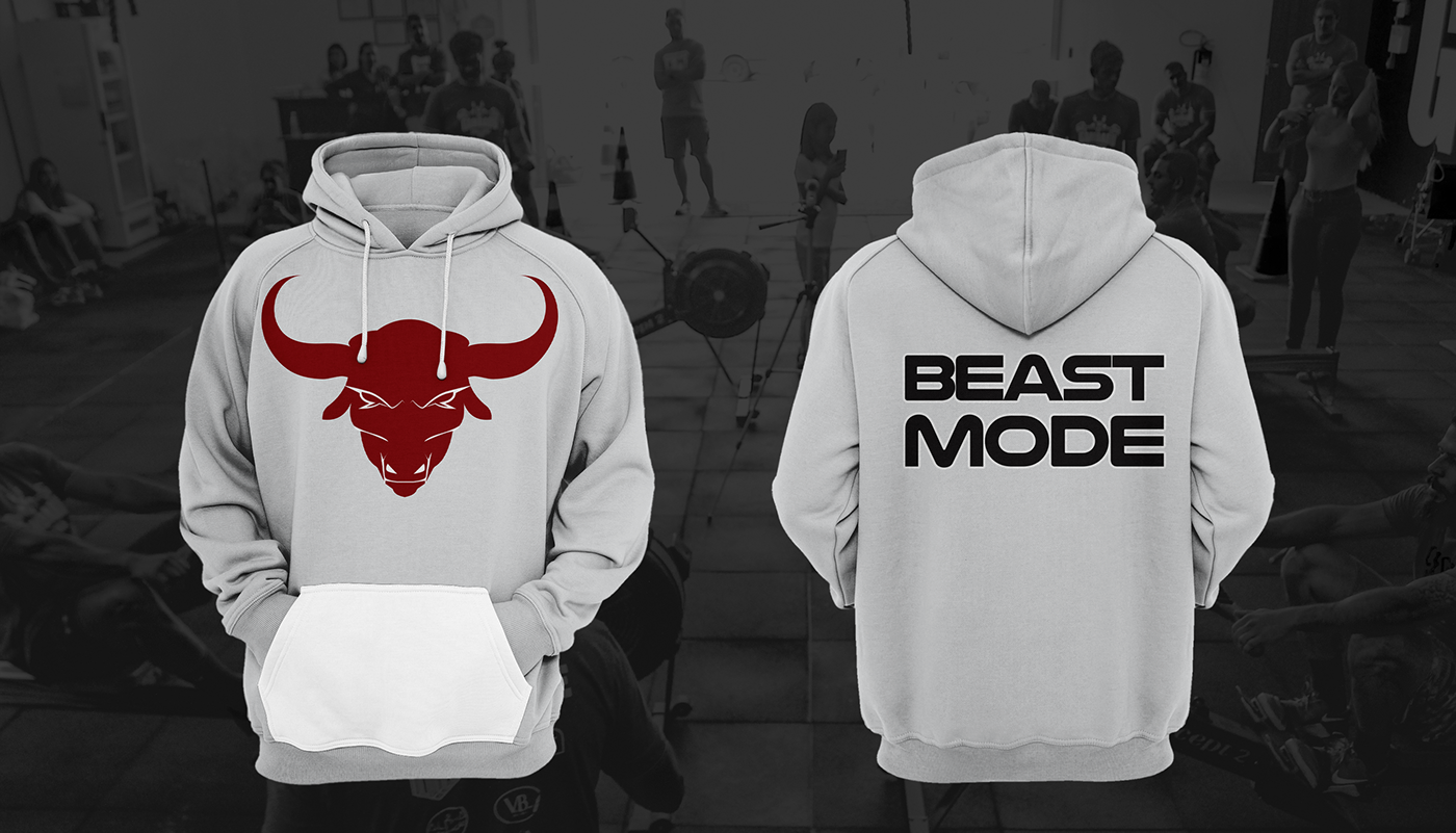 logo gym fitness graphic design  branding  hoodies clean contemporary modern elegance