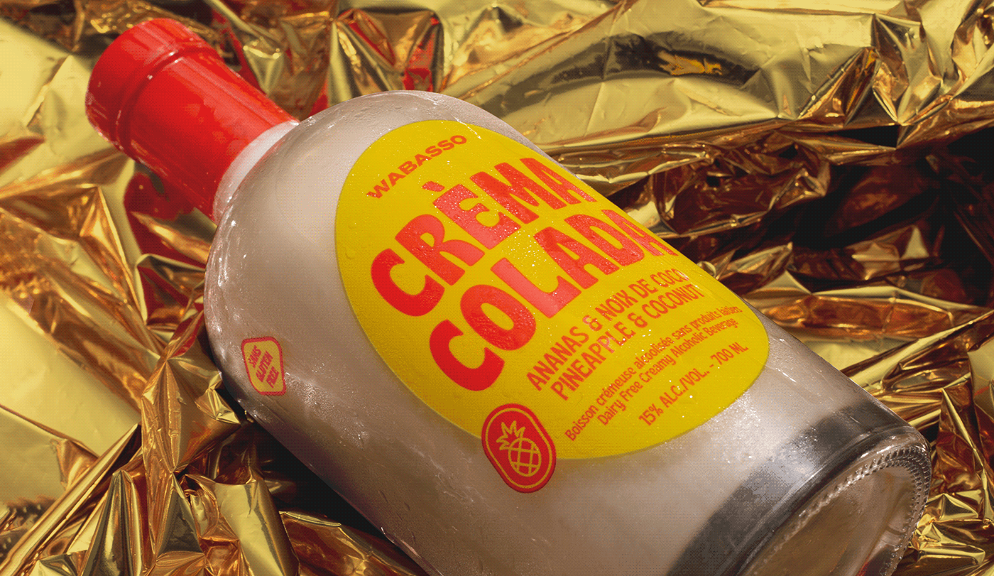 alcohol beverage bottle cream Fruit Liqueur Packaging pina colada spirit Tropical