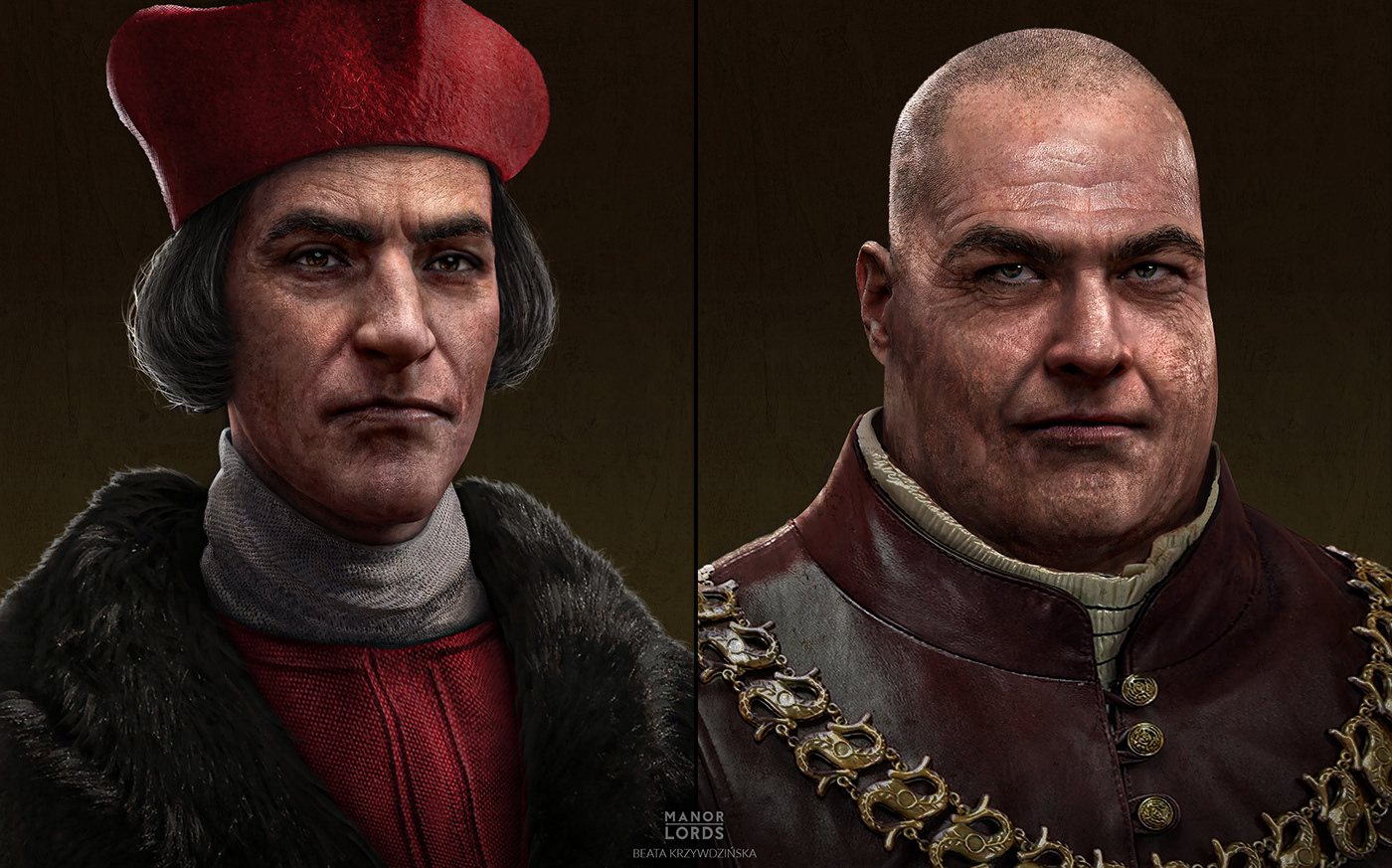 avatars characterdesign characters conceptart digitalpainting game manorlords medieval painting   portraits