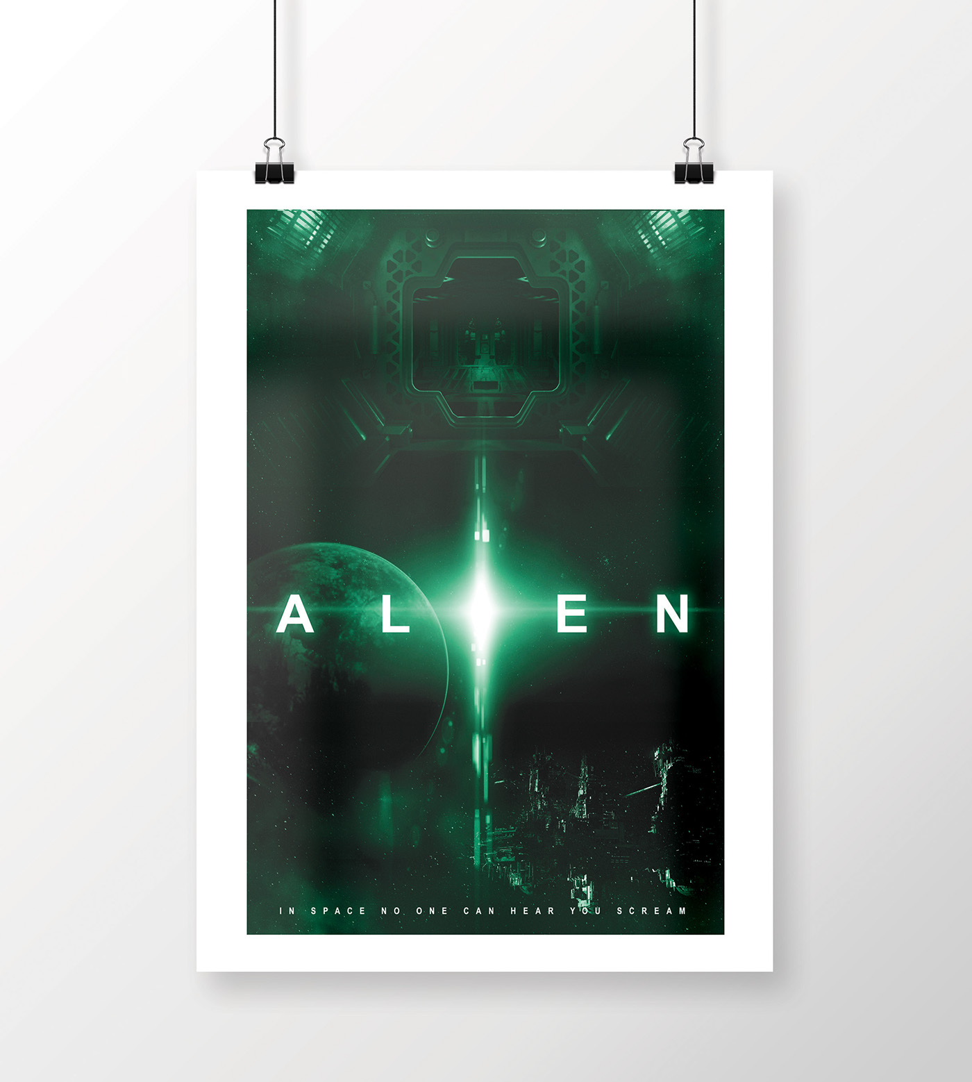 photoshop alien poster green cool print adobe creative movie poster