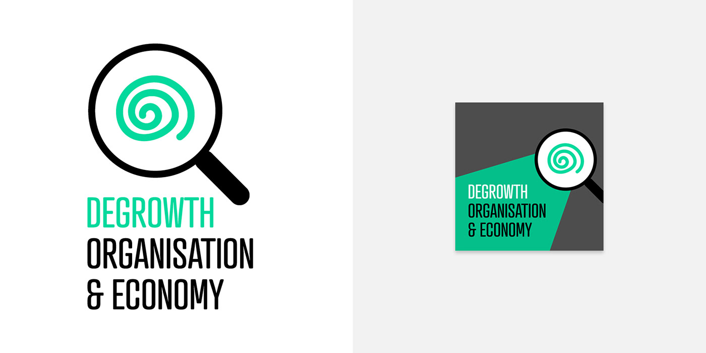 academia branding  degrowth economy Education identity Illustrator Logo Design research
