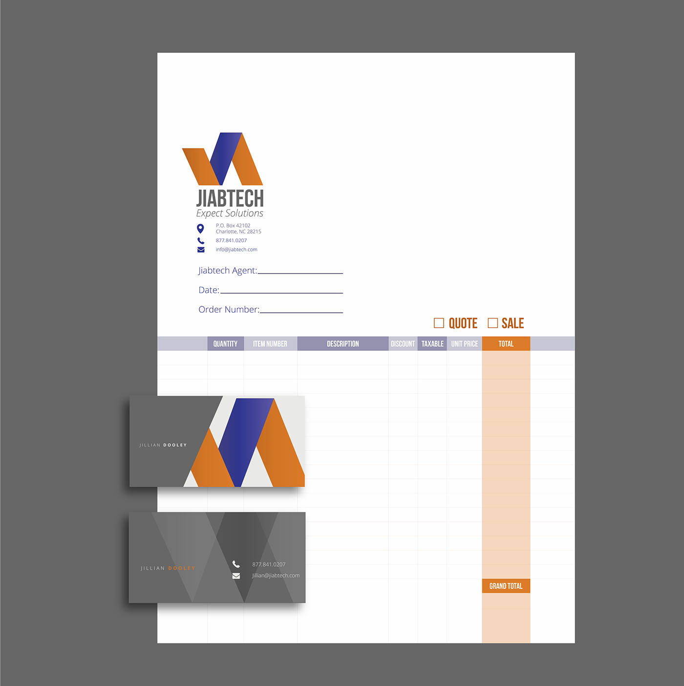 industrial brand identity corporate brand package Business Cards invoice web page live