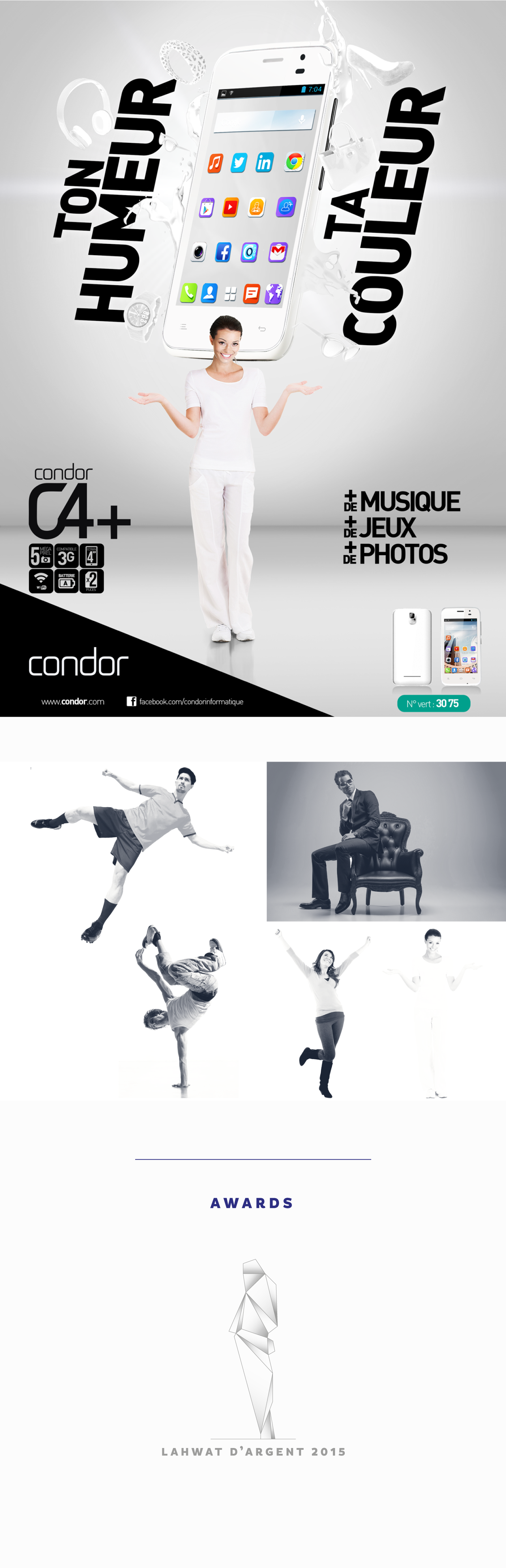 condor phone smartphone Algeria Awards colors Style