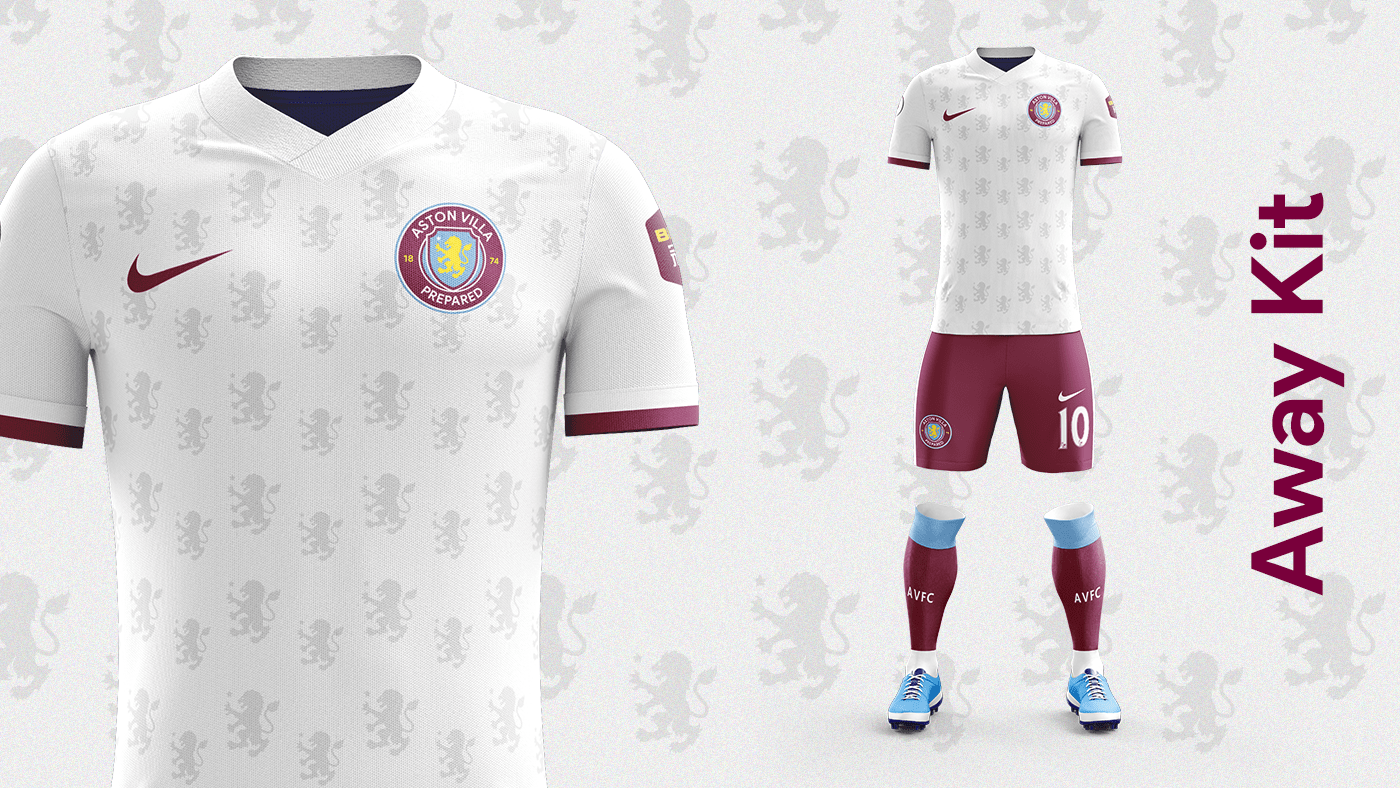 aston villa soccer futebol redesign logo kit uniform Logotipo branding  brand