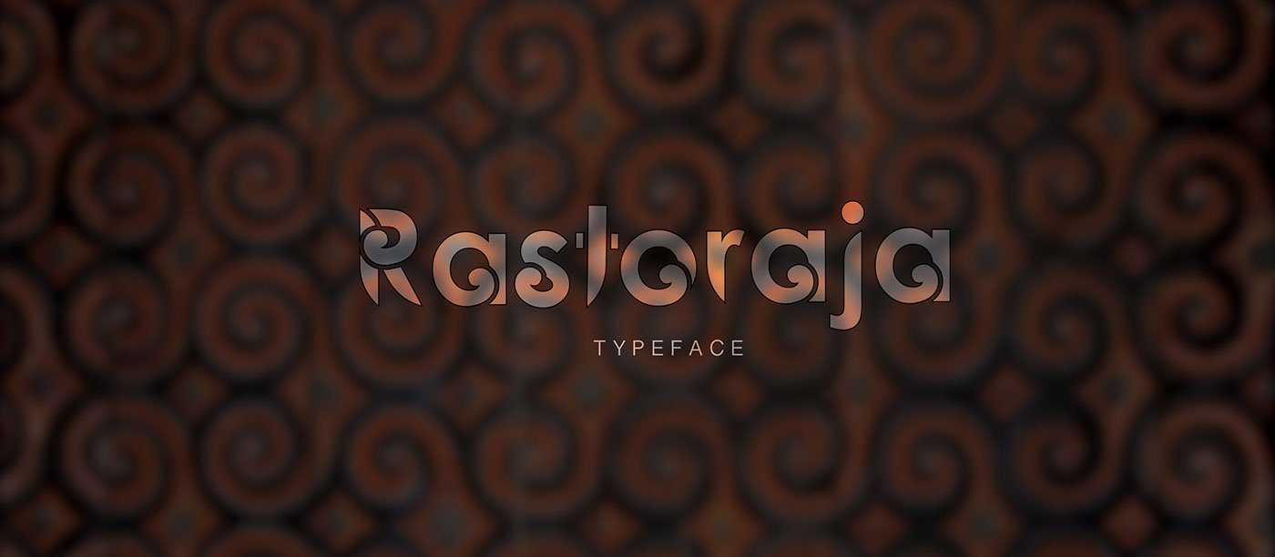 Toraja typo Typeface font Sulawesi indonesia carve wood ornament round