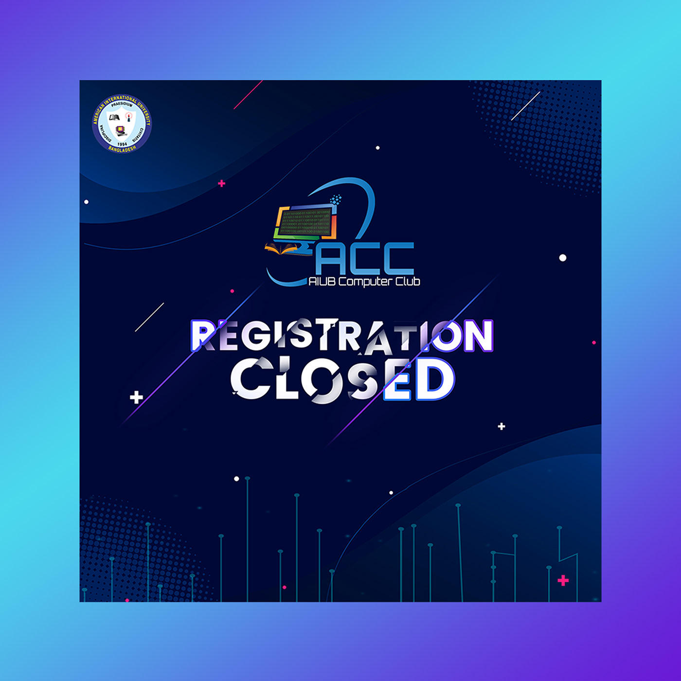 closed graphic design  registration Registration closed social media Social media post Submission closed closing Closing Ceremony  register off