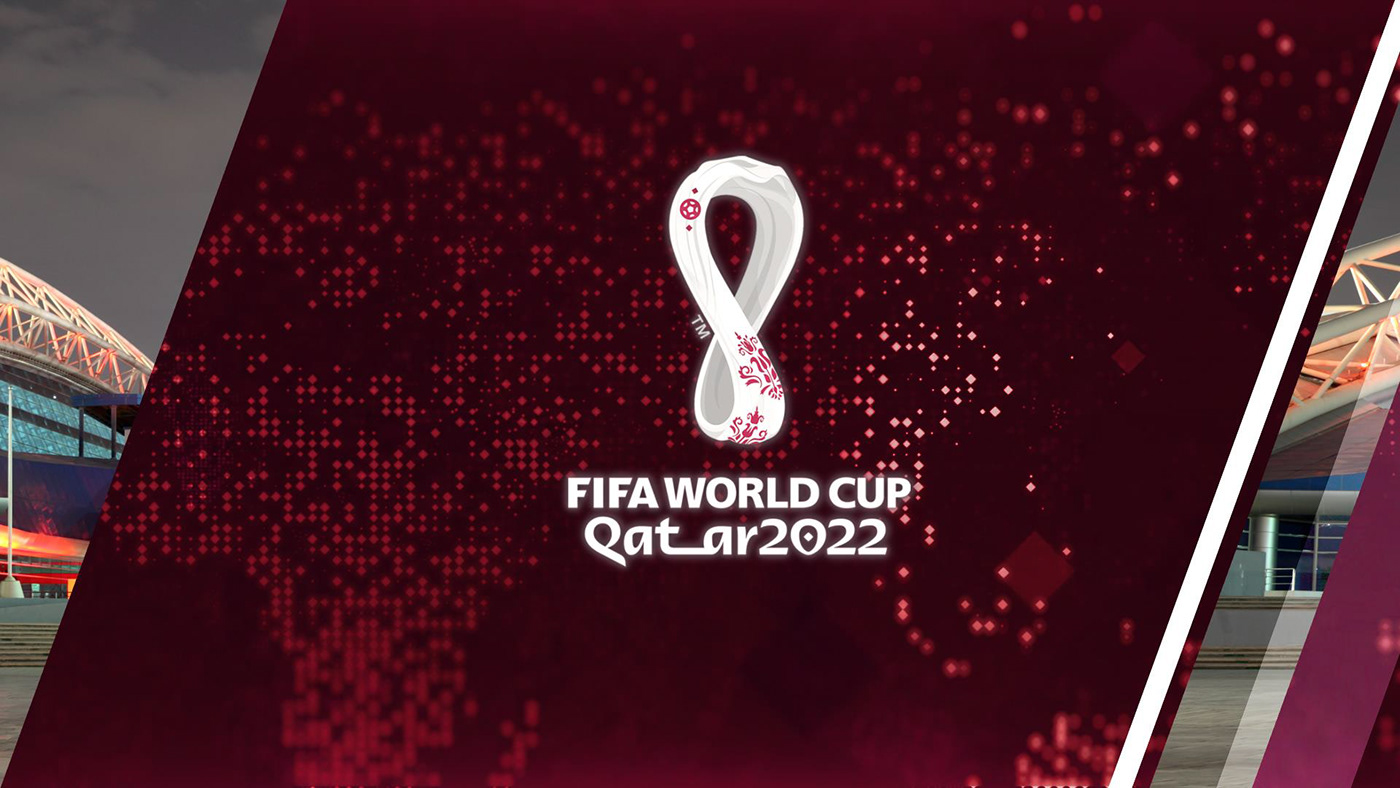Brand Design football fullframe graphics Qatar rebranding Sports Design videowall visual identity world cup