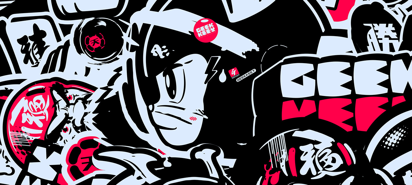 anime capcom comics daruma japanese pattern posterdesign Starwars stickers tengu