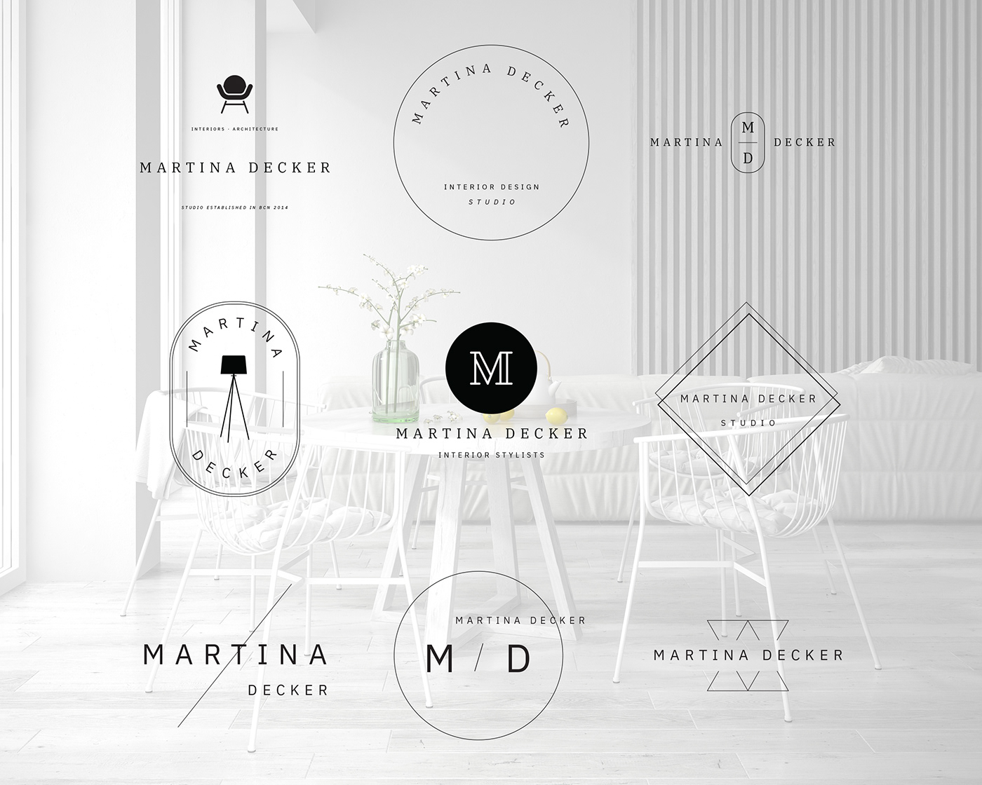 branding  business card elegant flyer interiors invoice letterhead Logo Design minimalist Stationery