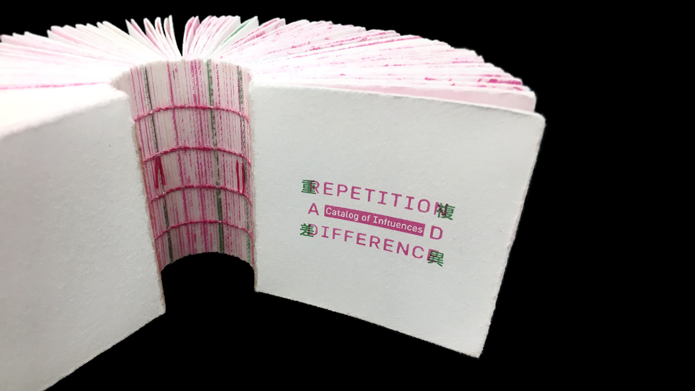 book Book Binding cover difference editorial pink print Repetition screenprint silkscreen