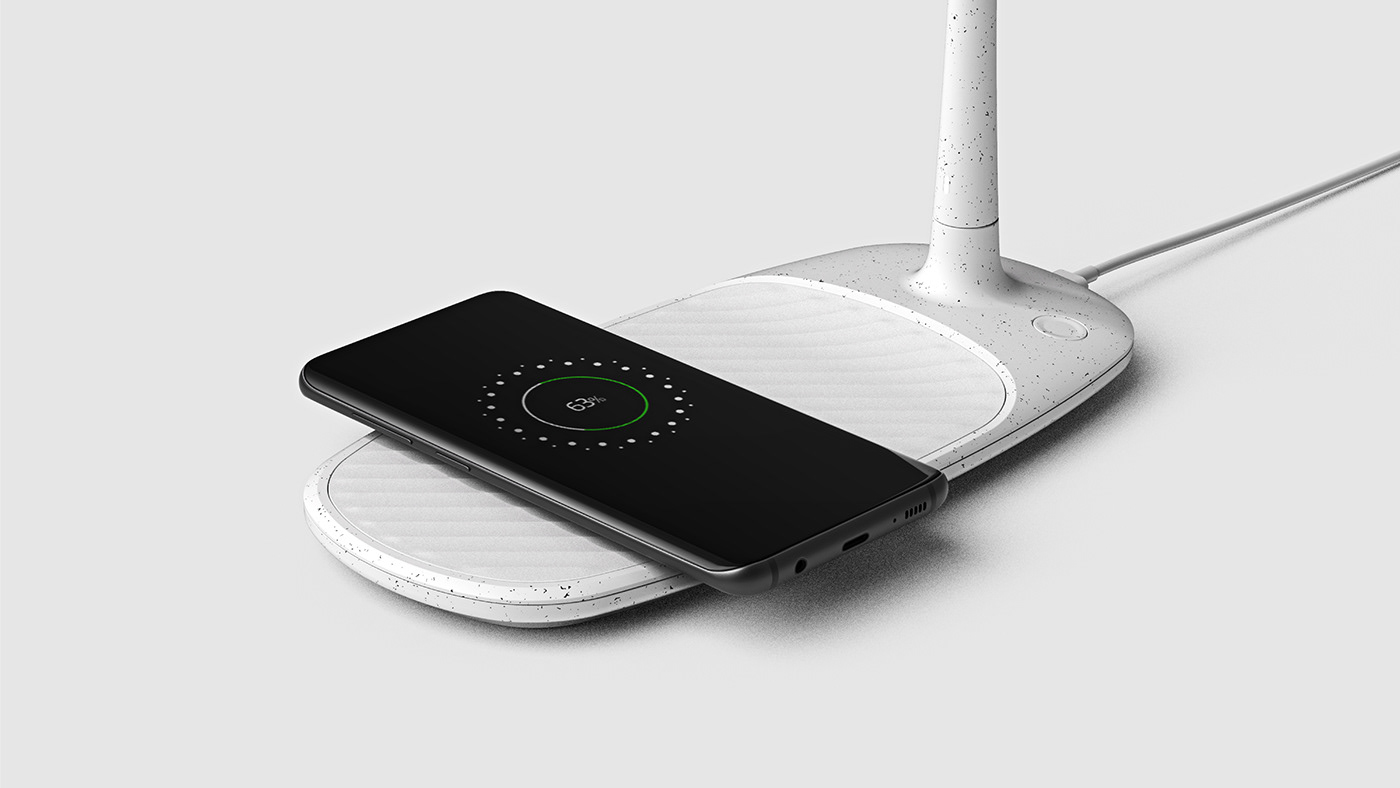 product fan wireless charger industrial design  product design  Office desk