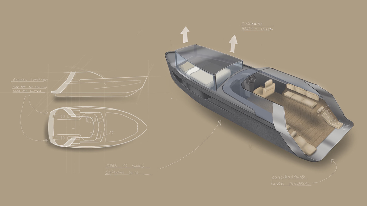 azimut boat nautical design Tender Transportation Design yacht yacht concept Yacht Design yacht tender