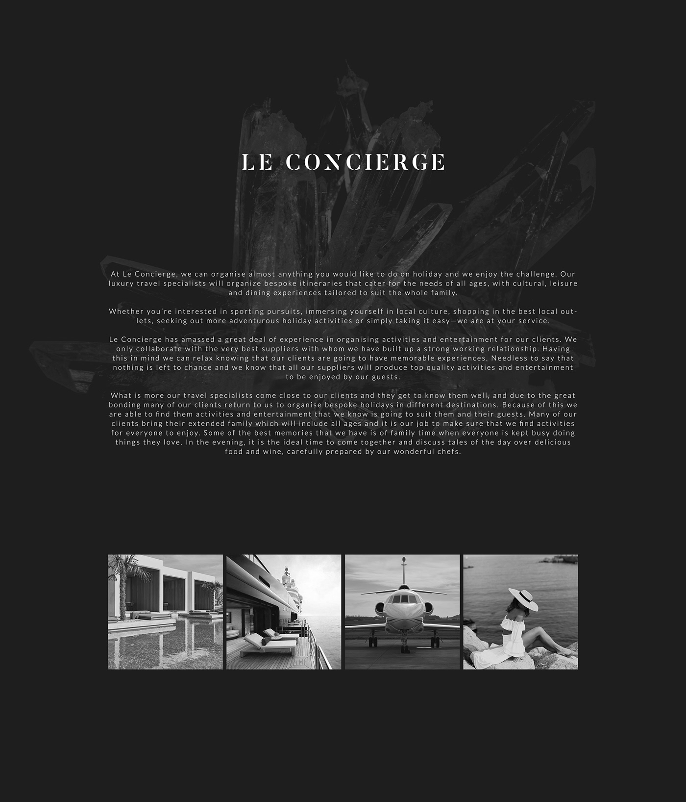 brochure concierge elegant luxury magazine Travel UI Web Design  Website zakynthos