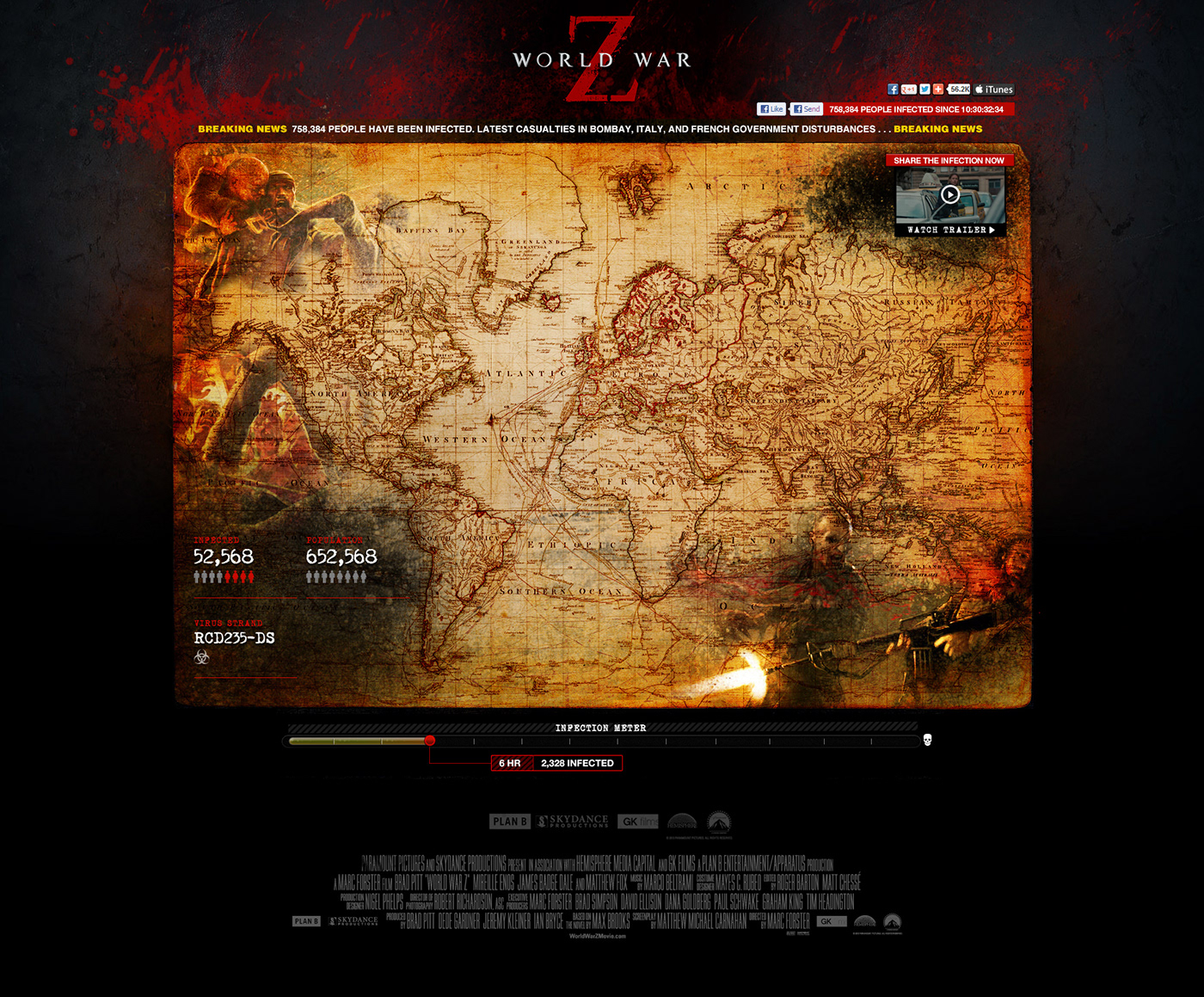 WORLD WAR Z  zombies  oral history Zombie War Website interaction