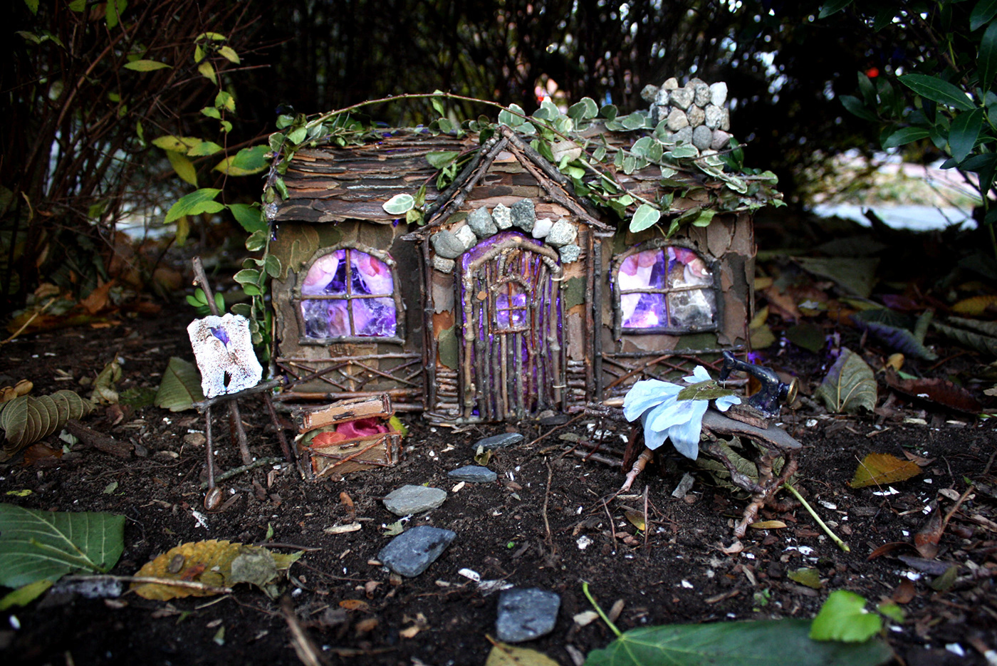 Fairy house children children's art found sculpture Photography 