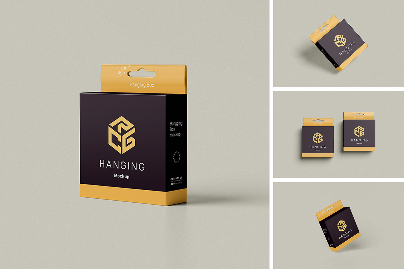 package Mockup cardboard Isolated Packaging template product Pack Hang box