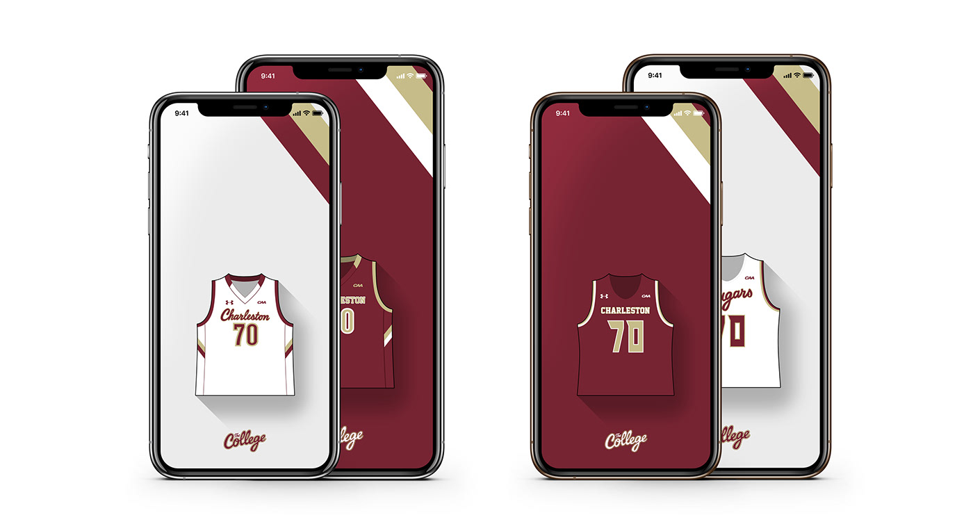College Basketball college of charleston creative directing fan engagement graphic design  illustration design ncaa hoops SMSports social media package T-Shirt Design
