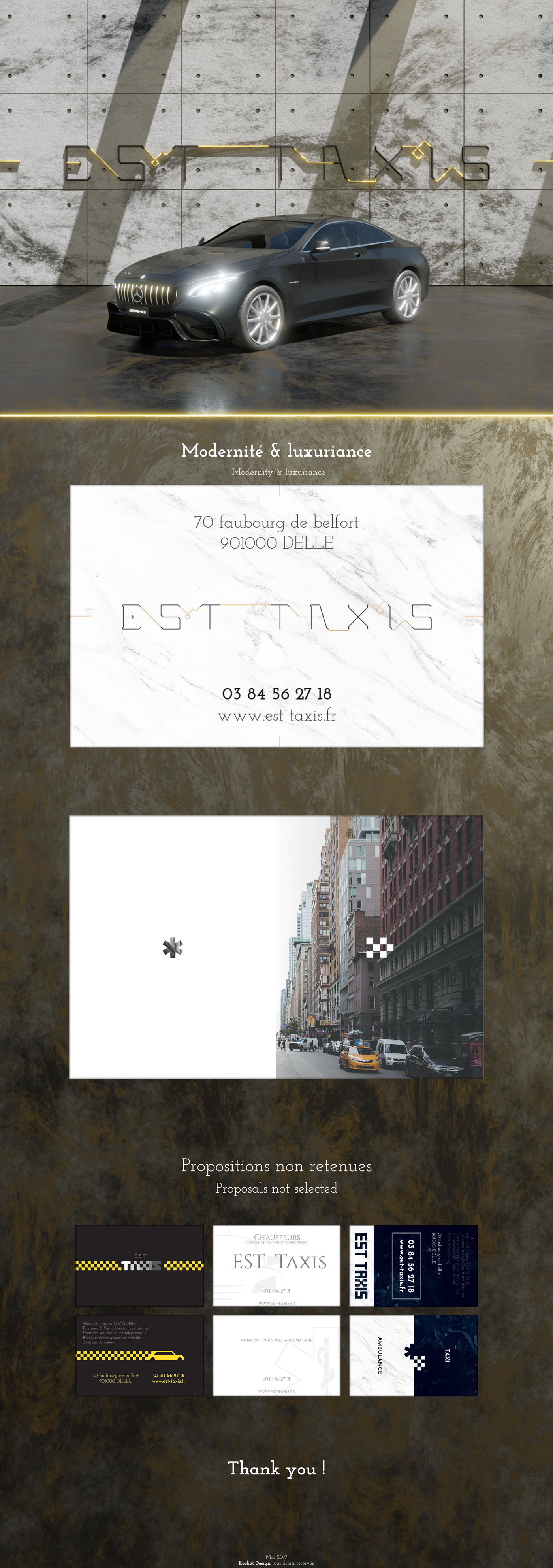 Behance car design est graphic identity luxury rocket taxi business card